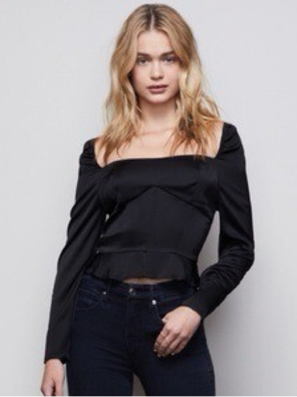 Good American black Blouse size 2 - Picture 1 of 4